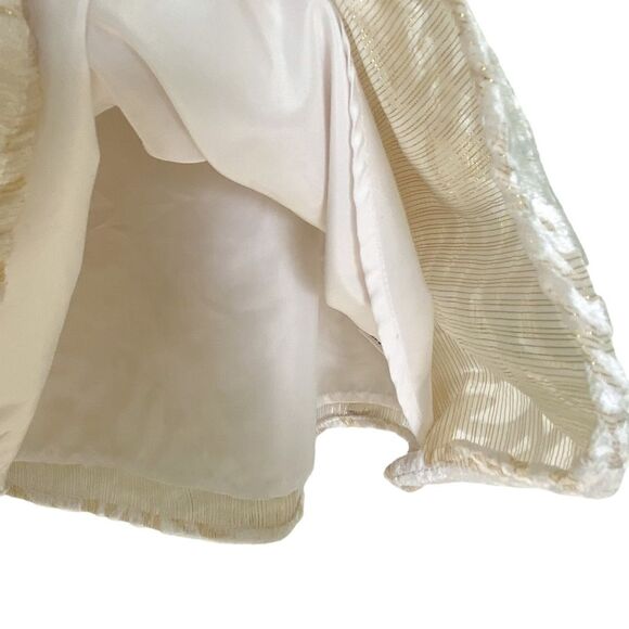 A New Day Cream White Floral Velvet Sleeveless Tank Top Blouse Size Small - Picture 8 of 10